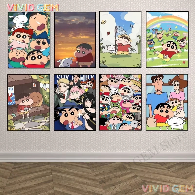 Photo Mosaic Print - VIVID GEM Colorido DIY Crayon Shin-chan