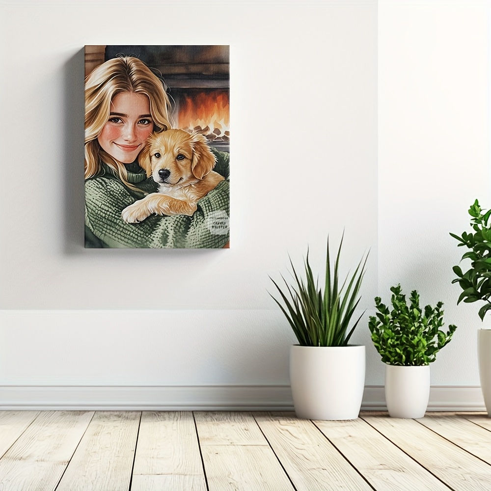 Impressão em tela personalizad - Pet Portrait Custom avaliação e preço