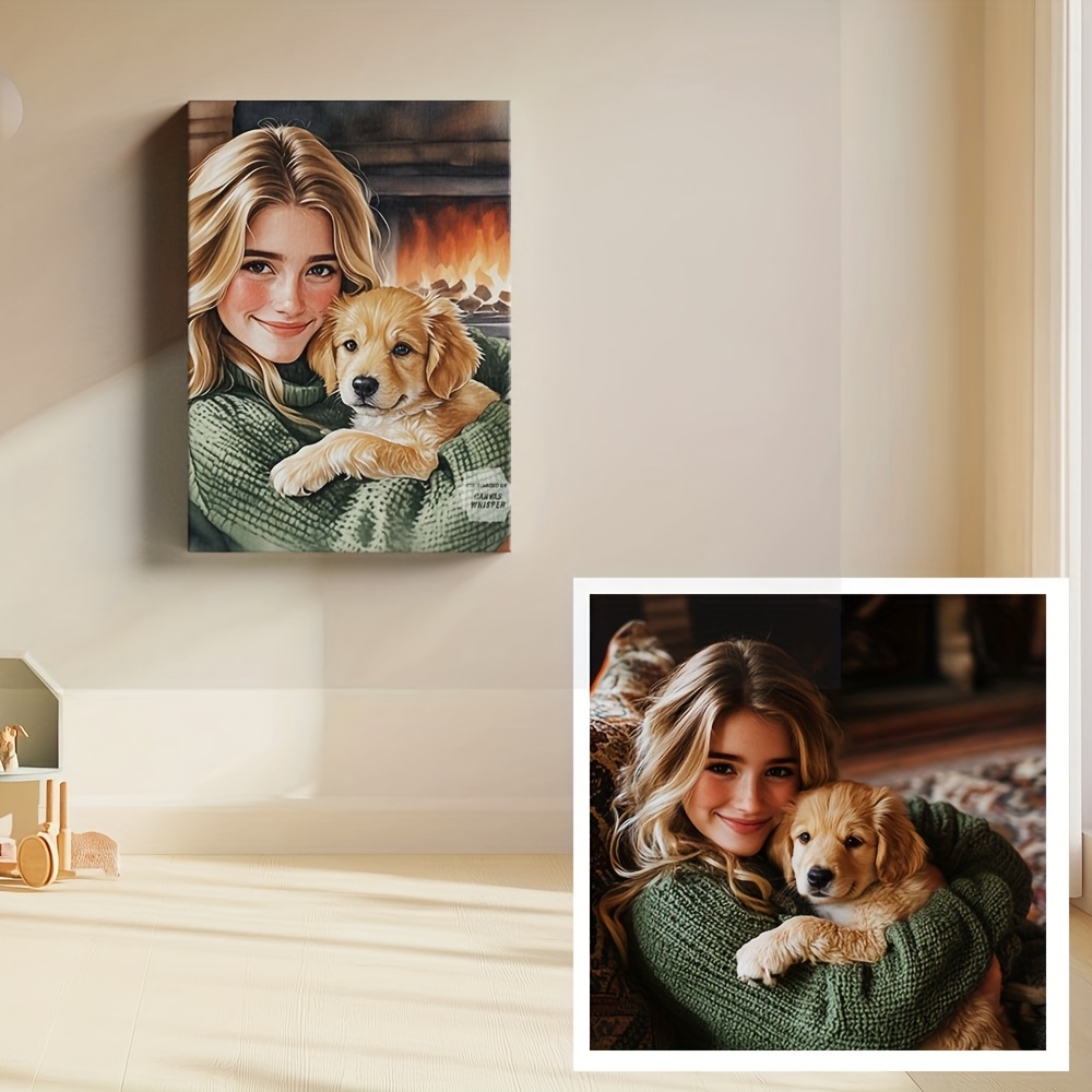 Impressão em tela personalizad - Pet Portrait Custom avaliação e preço